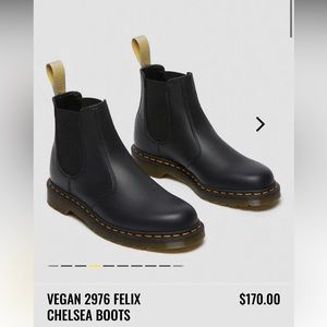 Dr. Martens VEGAN 2976 FELIX CHELSEA BOOTS, women’s size 7